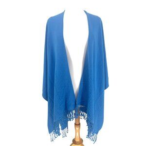 Mer Sea Classic Travel Wrap Fringe Shawl & Bag Set Blue  49x64